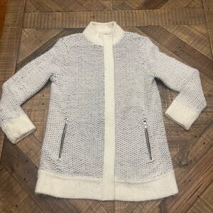 LOFT Marled Tweed Long Sweater Jacket Cardigan